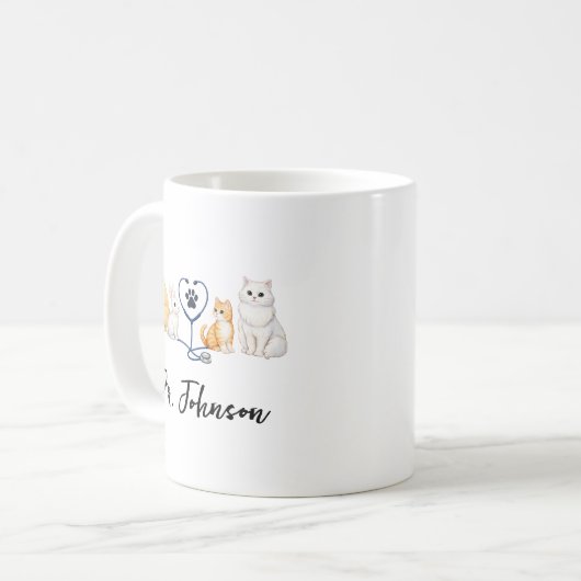 Mug Custom Veterinarian | Personalized  Doctor’s Day (Devant gauche)