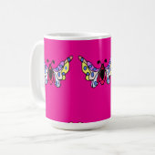 Mug Custom Vibrant Modern Folk Butterfly Art (Devant gauche)