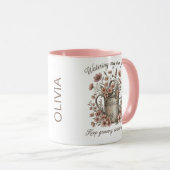 Mug Custom Vintage Floral Botanical (Devant droit)