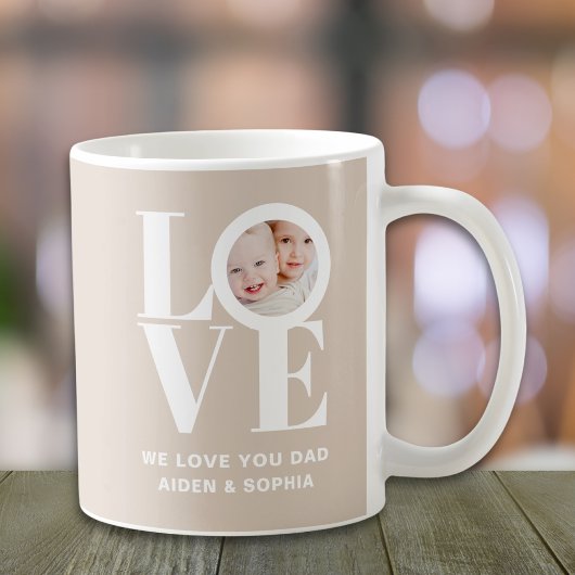 Mug Custom We Love You Dad Fête des pères photo