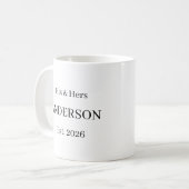 Mug Custom Wedding Last Name Coffee Gift (Devant gauche)