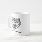 Mug Custom Wolf Couple Names Personalized (Devant gauche)