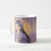 Mug Custom Zen Méditation art Mindfult Yoga Purple (Devant gauche)