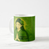 Mug Custom Zen Méditation art Mindfult Yoga Vert (Devant gauche)