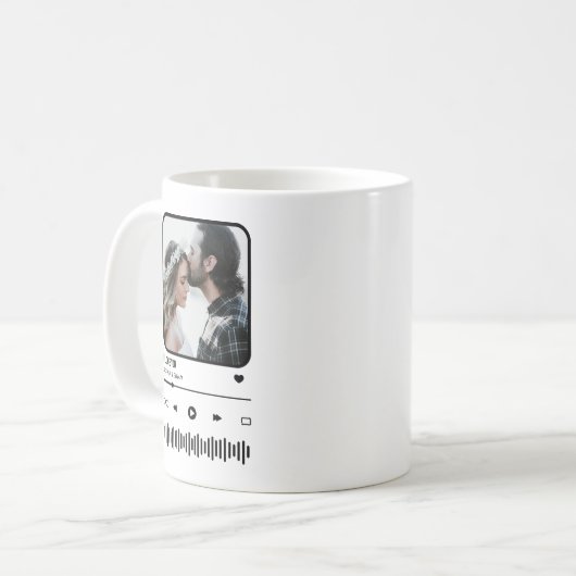 Mug Custome Photo Song Playlist Couple Valentine's Day (Devant gauche)