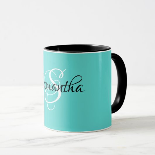 Mug Customisé avec votre nom et votre script initial (Devant droit)