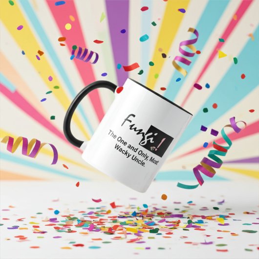 Mug Customisé Champignons Funny Pun, noir et blanc