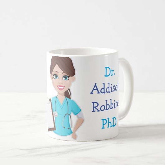 Mug Customisé Dr (Votre nom) & (Faites-moi confiance J (Devant droit)