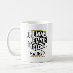 Mug Customisé L'Homme Le Mythe La Légende A Retiré