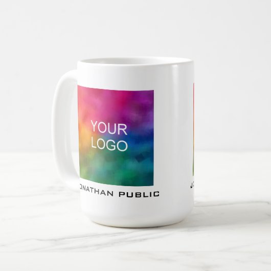 Mug Customisez votre entreprise Logo Ajouter un nom Te (Devant gauche)