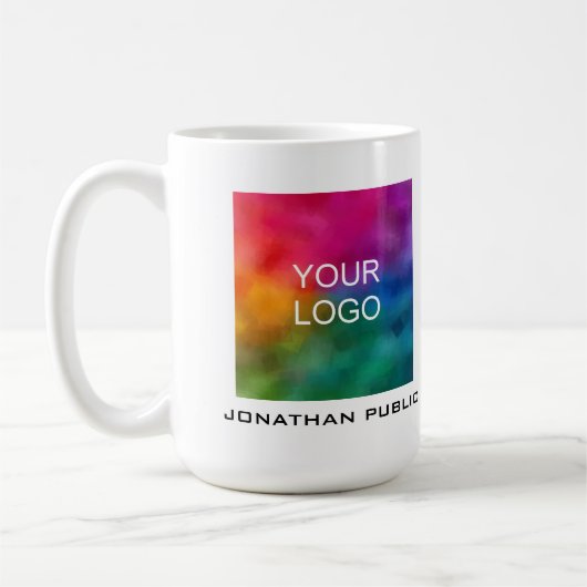 Mug Customisez votre entreprise Logo Ajouter un nom Te (Gauche)