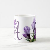 Mug Customizable Allison name hot purple flowers (Centre)
