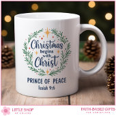 Mug Customizable Bible Verse Christmas Wreath