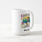 Mug Customizable Camper "Camping is Happy Place" (Devant droit)