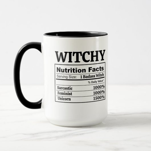 Mug Customizable Feminist Witch Astrology Tarot Custom (Gauche)