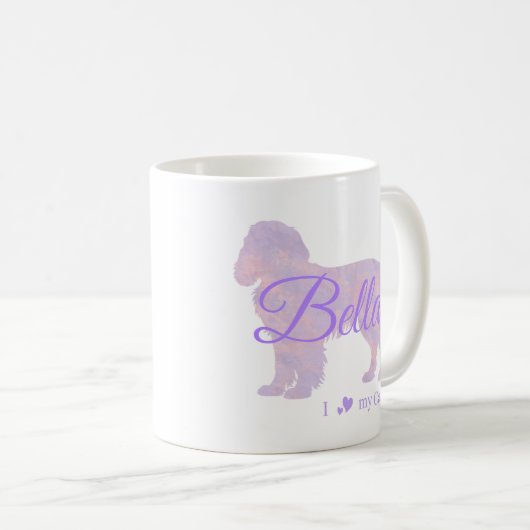 Mug Customizable Pastel Purple Cavalier King Charles (Devant droit)