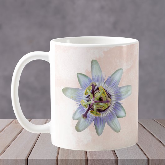 Mug Customizable Purple Passion Flower
