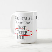 Mug Customizable UNESCO asking for their Bestteachers (Devant gauche)