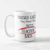 Mug Customizable UNESCO asking for their Bestteachers (Gauche)