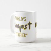 Mug Customizable Worlds Okayest Teacher (Devant gauche)