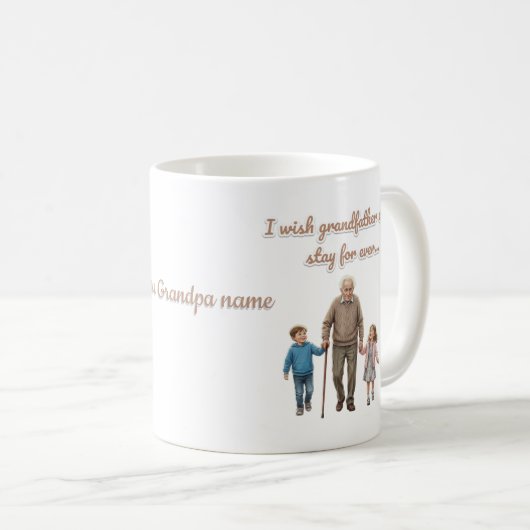 Mug Customize grandpa name (Devant droit)