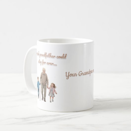 Mug Customize grandpa name (Devant gauche)
