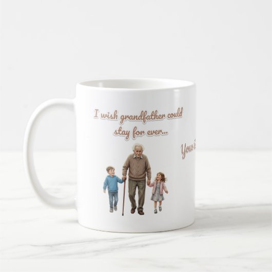 Mug Customize grandpa name (Gauche)