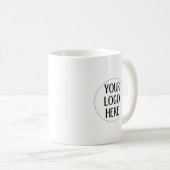 Mug Customize Your Black White company logo (Devant droit)