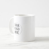 Mug Customize Your Black White company logo (Devant gauche)