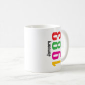 Mug Customized Birthday Month and Year Gift (Devant droit)