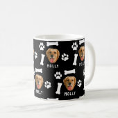 Mug Customized Dog Pet Photo & Name Black (Devant droit)