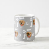 Mug Customized Dog Pet Photo & Name Gray (Devant droit)