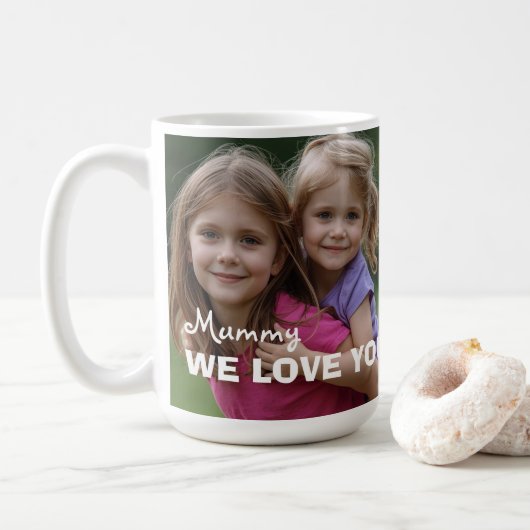 Mug Customized with 2 and text (Avec donut)