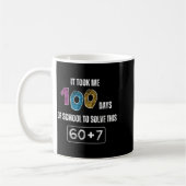 Mug Cute 100th Day Of School Math Student Teacher Humo (Gauche)