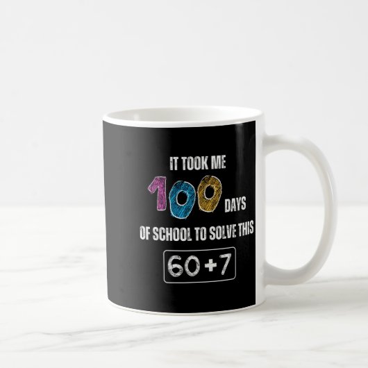 Mug Cute 100th Day Of School Math Student Teacher Humo (Droite)