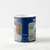 Mug Cute 2 Chiens Photo Names Motif étoile Bleu (Centre)