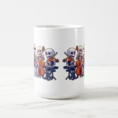 Mug Cute 3D Skeleton Music Band – Adorable Cartoon Con (Centre)