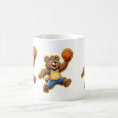 Mug Cute 3D Teddy Bear Playing Basketball – Adorable S (Centre)