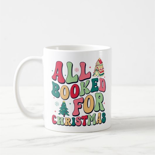 Mug Cute All Booked For Christmas Librarian (Gauche)