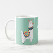 Mug Cute Alpaca Llama Mint Coca chaud vert (Gauche)