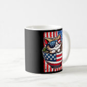 Mug Cute America Chat Mange Ramen (Devant droit)