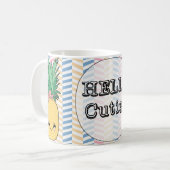 Mug Cute ananas Fruit Kawaii Hello Cutie été (Devant gauche)