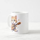 Mug cute and cool little cat playing guitar (Devant gauche)