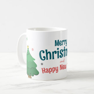 Mug Cute and Joy Draw Litte Tree Merry Christmas
