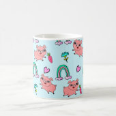 Mug Cute and Quirky Pigs and Rainbows Pattern (Centre)