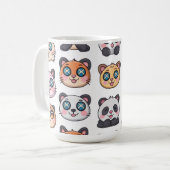 Mug Cute Animals Sticker Sheet Adorable Cartoon Charac (Devant gauche)