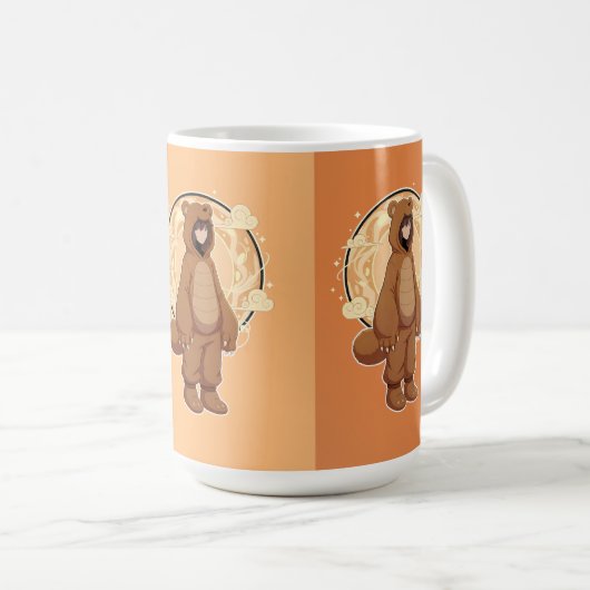 Mug Cute Anime Boy in Bear (Devant droit)