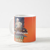 Mug Cute Anime Boy Running in the City with Coffee (Devant gauche)