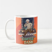 Mug Cute Anime Boy Running in the City with Coffee (Gauche)
