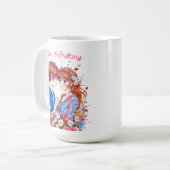 Mug Cute Anime Couple Cuddin Personnalisé (Devant gauche)